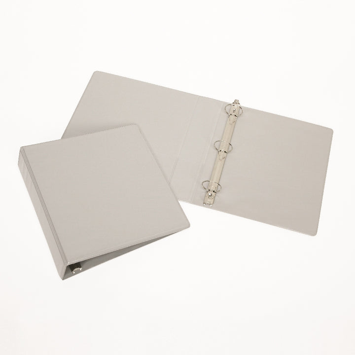 Image of Round Ring View Binder, Gray, 1-1/2" Capacity w/ Sheet Lifters