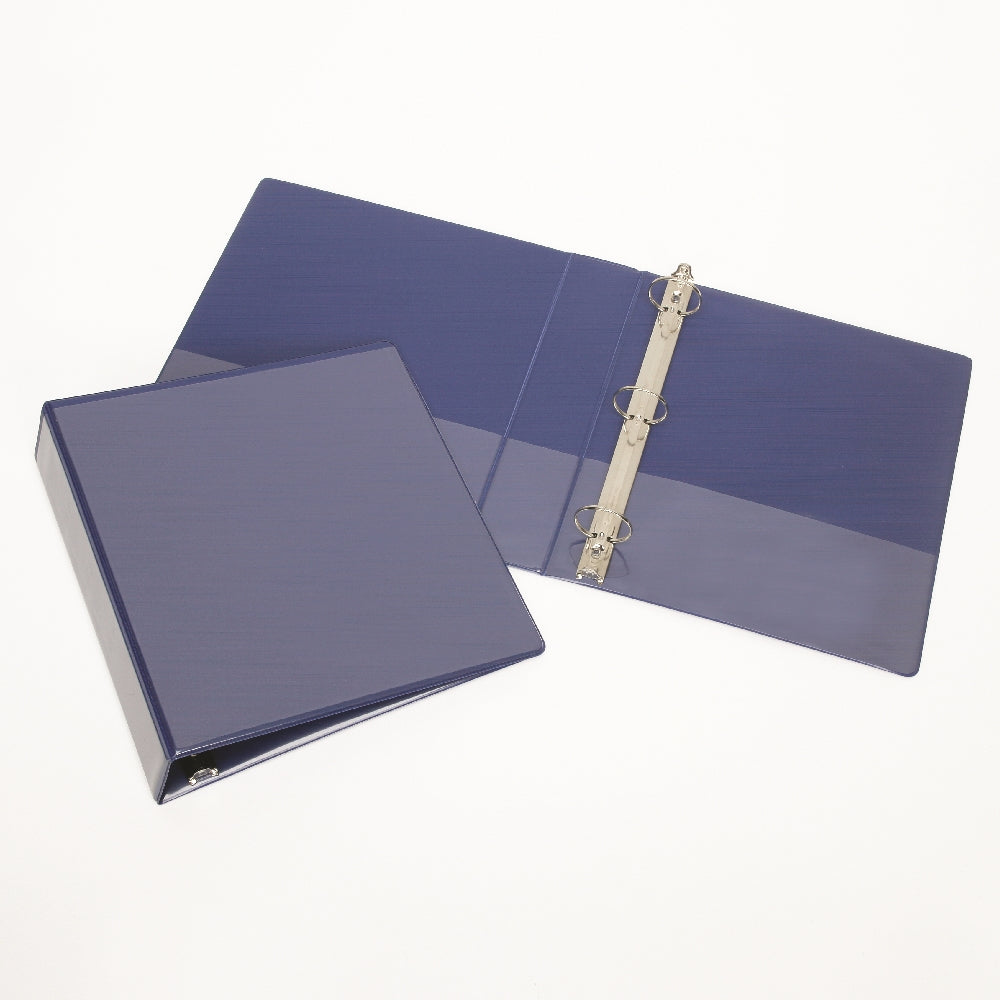 Image of Round Ring View Binder, Blue, 1-1/2" Capacity w/ Sheet Lifters