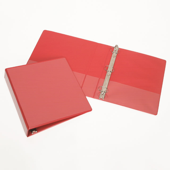 Image of Round Ring View Binder, Red, 1-1/2" Capacity