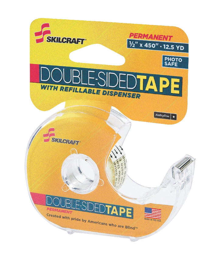 Image of Double Sided Tape, Permanent Adhesive Photo Safe, 1/2" x 450"