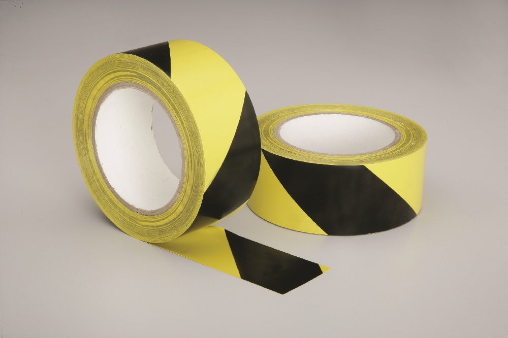 Image of Floor Safety Tape, 2" x 36 yds, Yellow/Black Stripe