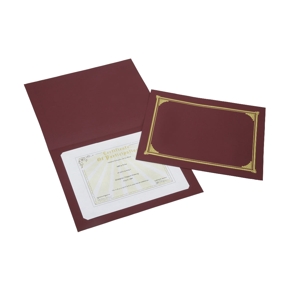 Image of Skilcraft Certificate Holder, Burgundy