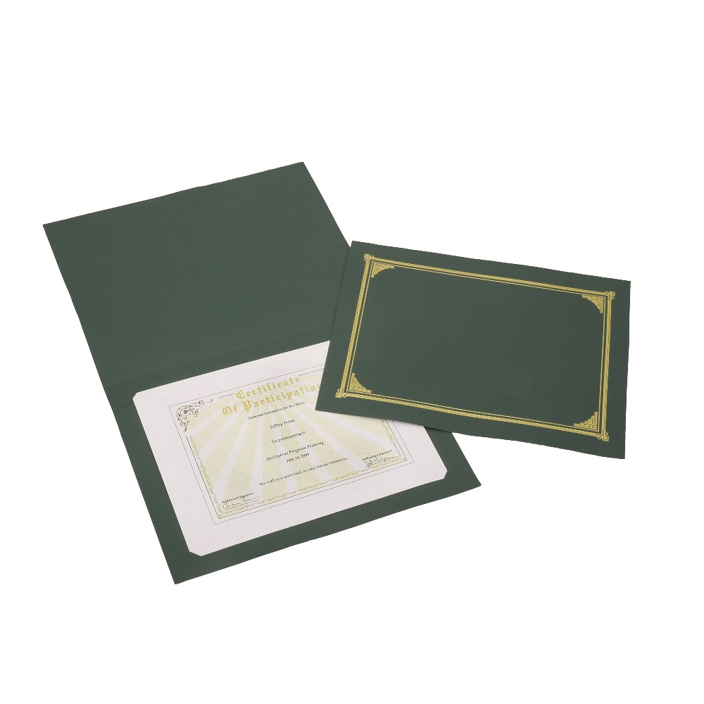 Image of Skilcraft Certificate Holder, Green