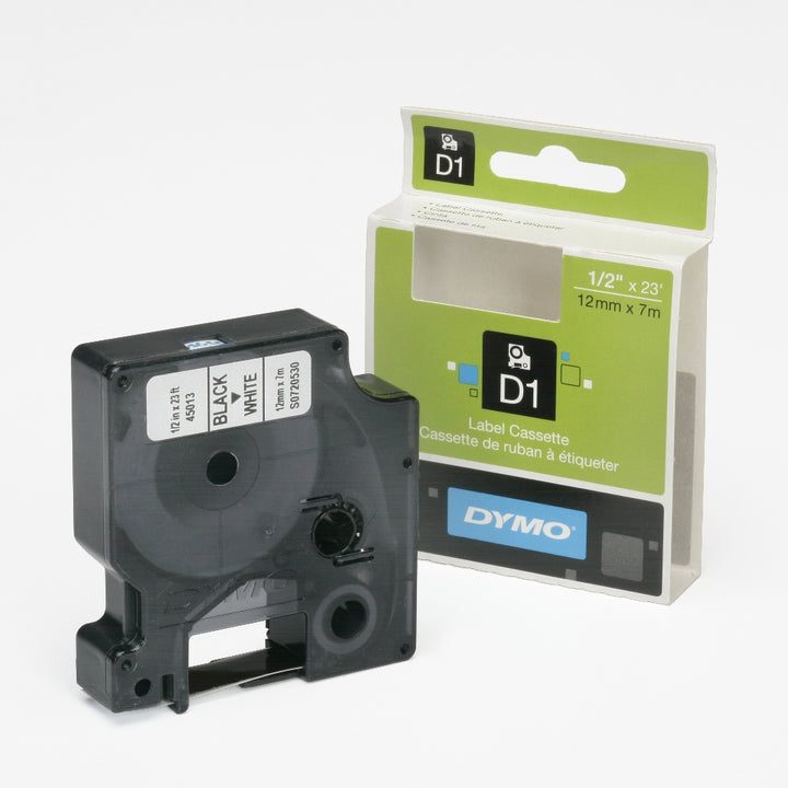 Image of Dymo/Skilcraft Standard Label Cassette, 1/2" x 24', Black on White