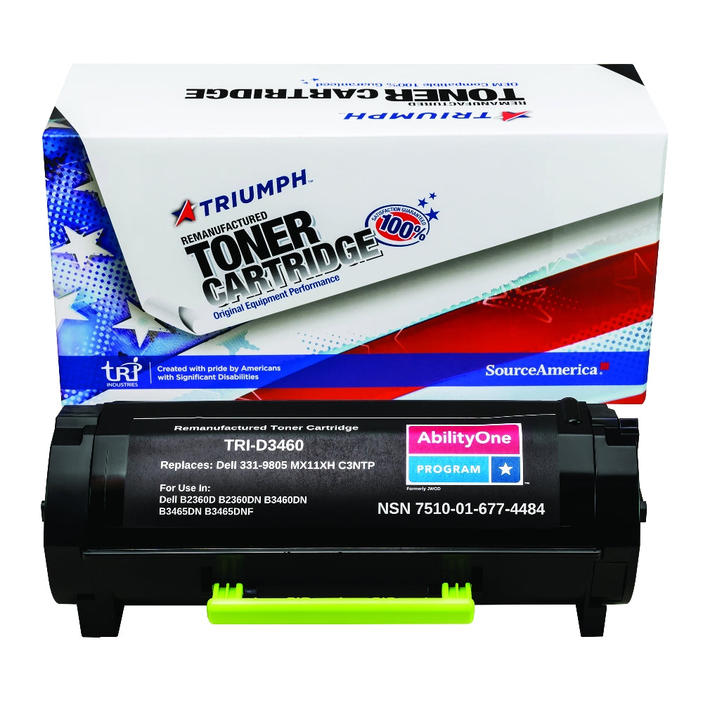Image of Remanufactured High Yield Toner Cartridge for Dell B2360/B3460/B3465, Page Yield 8.5k, Black