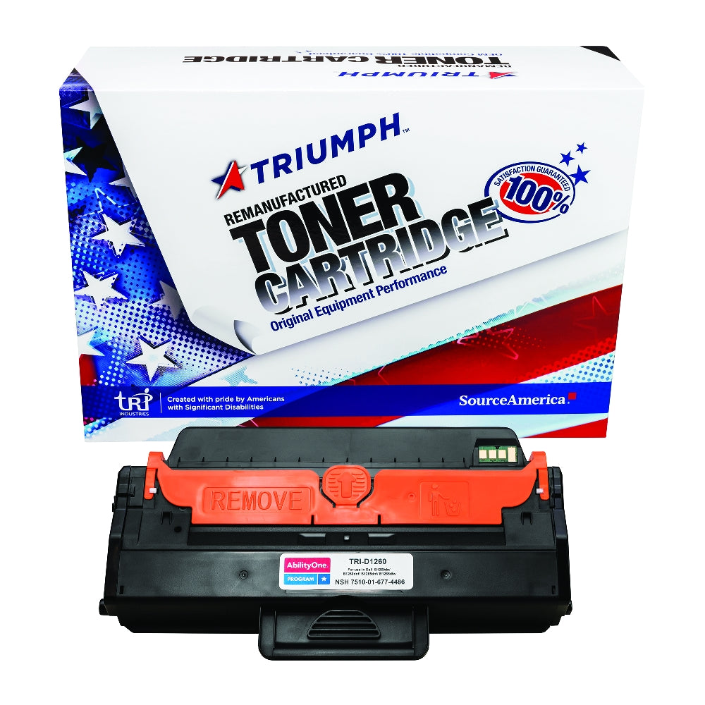 Image of Remanufactured High Yield Toner Cartridge for Dell B1260/B1265, Page Yield 2.5k, Black