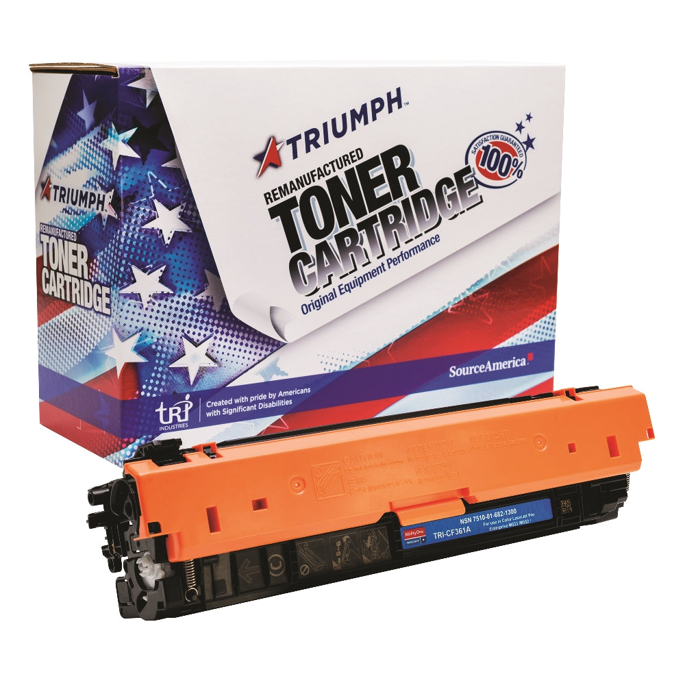 Image of Remanufactured Toner Cartridge for HP CF361A (HP 508A), Page Yield 5k, Cyan
