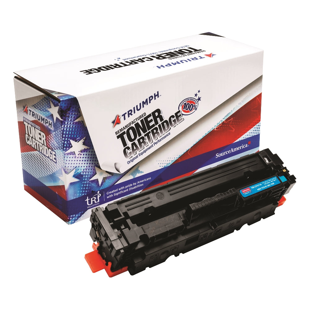 Image of Remanufactured Toner Cartridge for HP CF411A (HP 410A), Page Yield 2.3k, Cyan