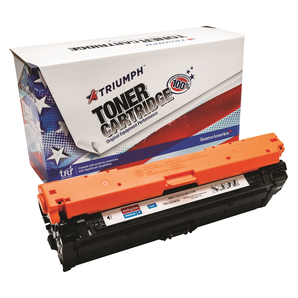Image of Remanufactured Toner Cartridge for HP CE341A (HP 651A), Page Yield 16k, Cyan