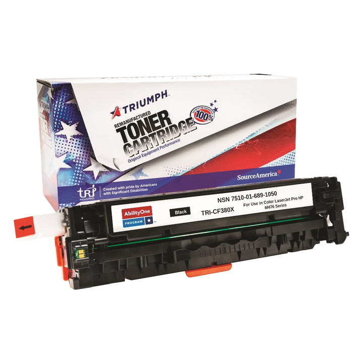 Image of Remanufactured High Yield Toner Cartridge for HP CF380X (HP 312X), Page Yield 4.4k, Black