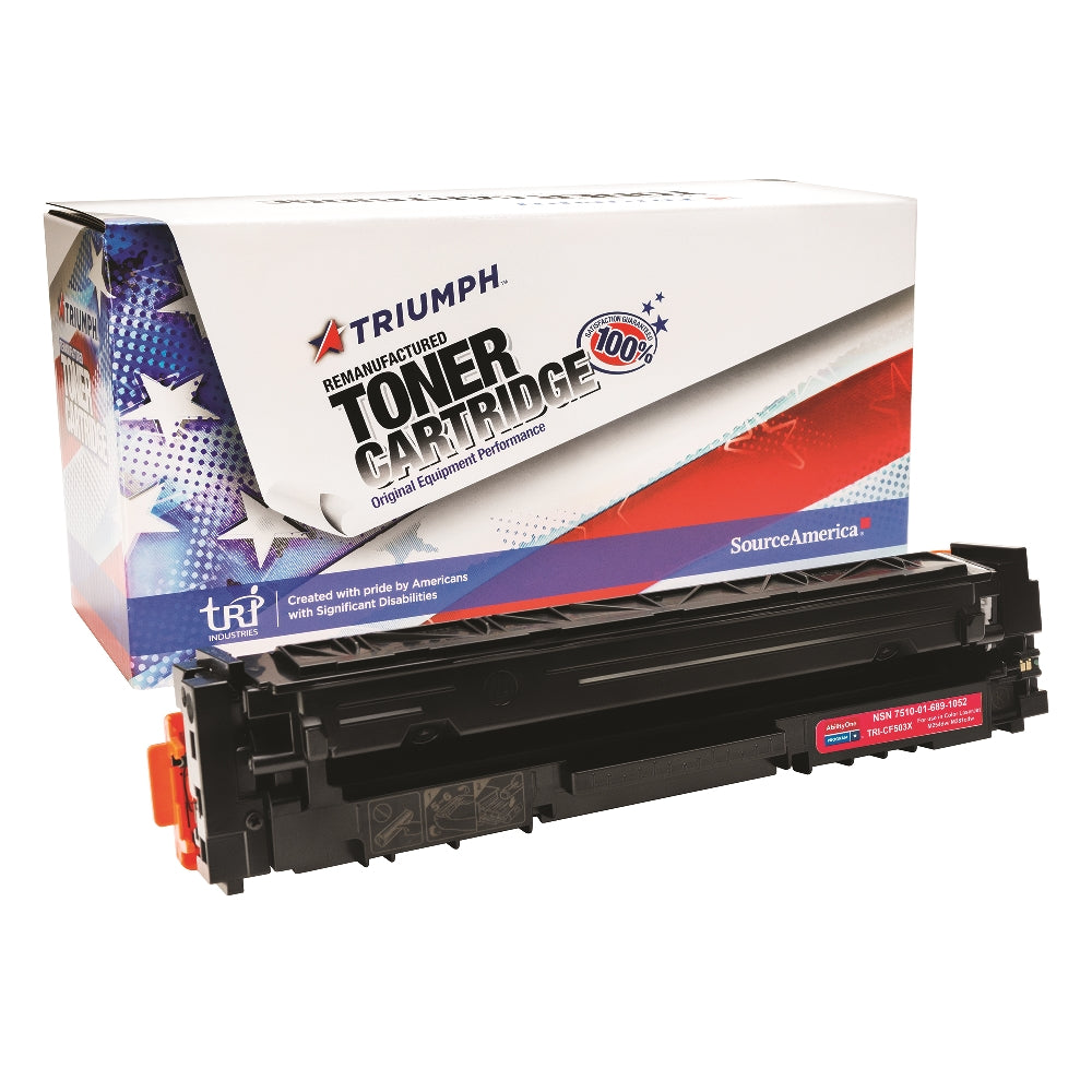 Image of Remanufactured High Yield Toner Cartridge for HP CF503X (HP 202X), Page Yield 2.5k, Magenta