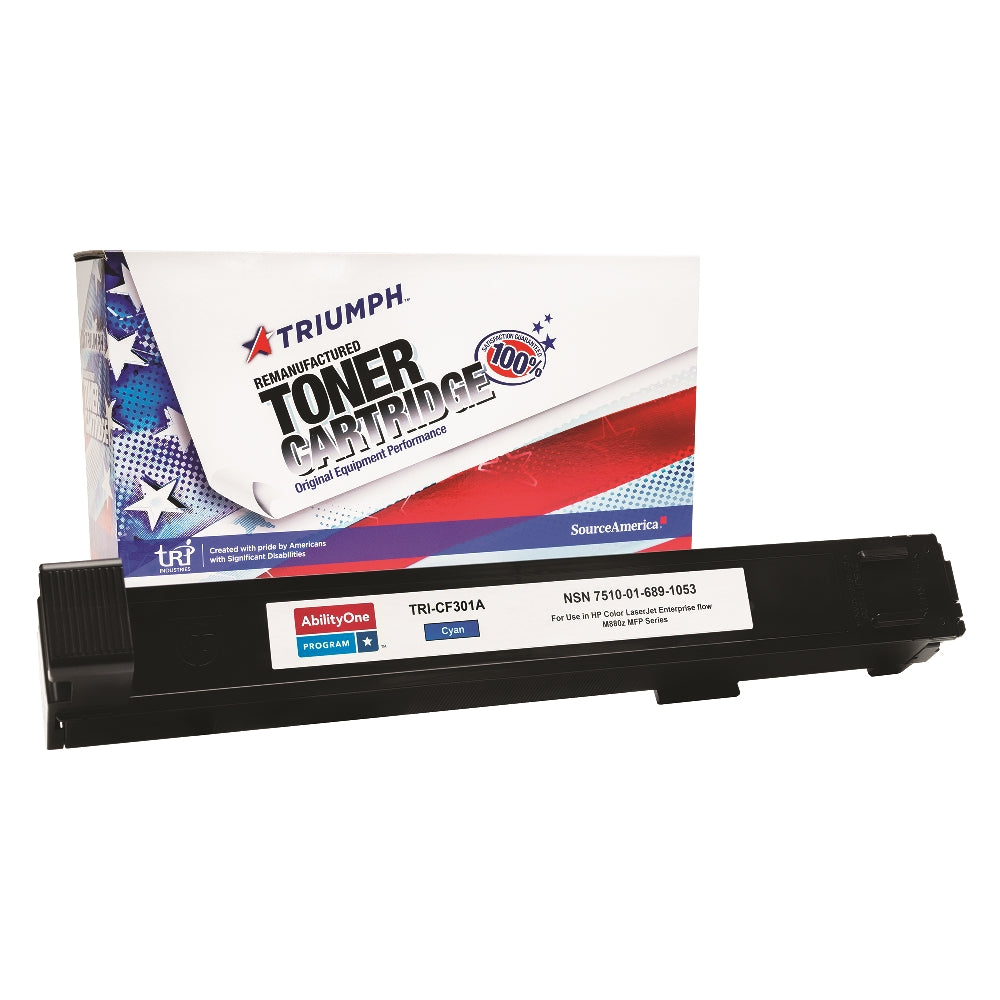 Image of Remanufactured Toner Cartridge for HP CF301A (HP 827A), Page Yield 32k, Cyan