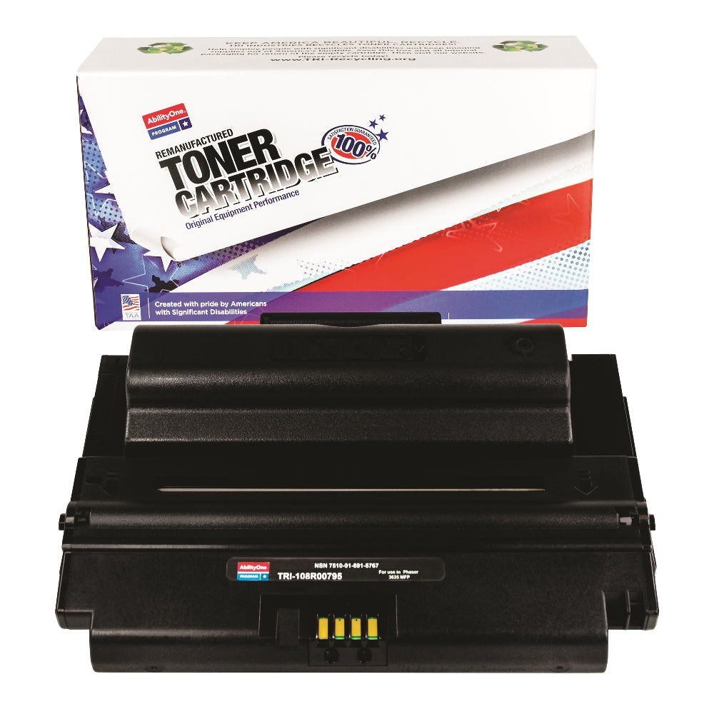 Image of Remanufactured High Yield Toner Cartridge for Xerox 108R00795/108R00793, Page Yield 10k, Black