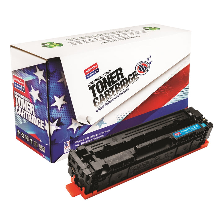 Image of Remanufactured High Yield Toner Cartridge for HP CF401X (HP 201X), Page Yield 2.3k, Cyan