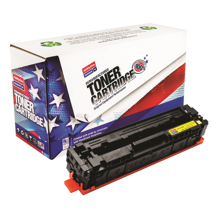 Image of Remanufactured High Yield Toner Cartridge for HP CF402X (HP 201X), Page Yield 2.3k, Yellow