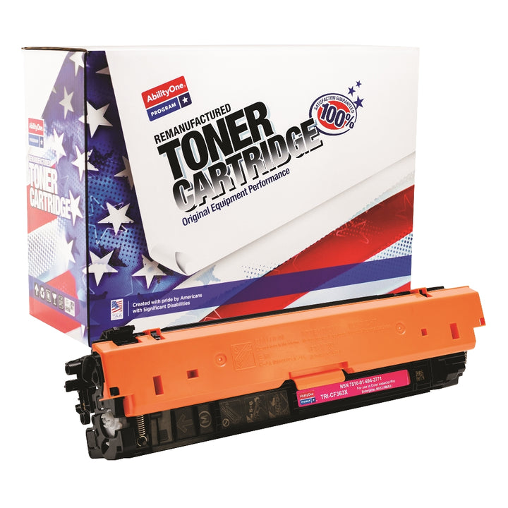 Image of Remanufactured High Yield Toner Cartridge for HP CF363X (HP 508X), Page Yield 9.5k, Magenta