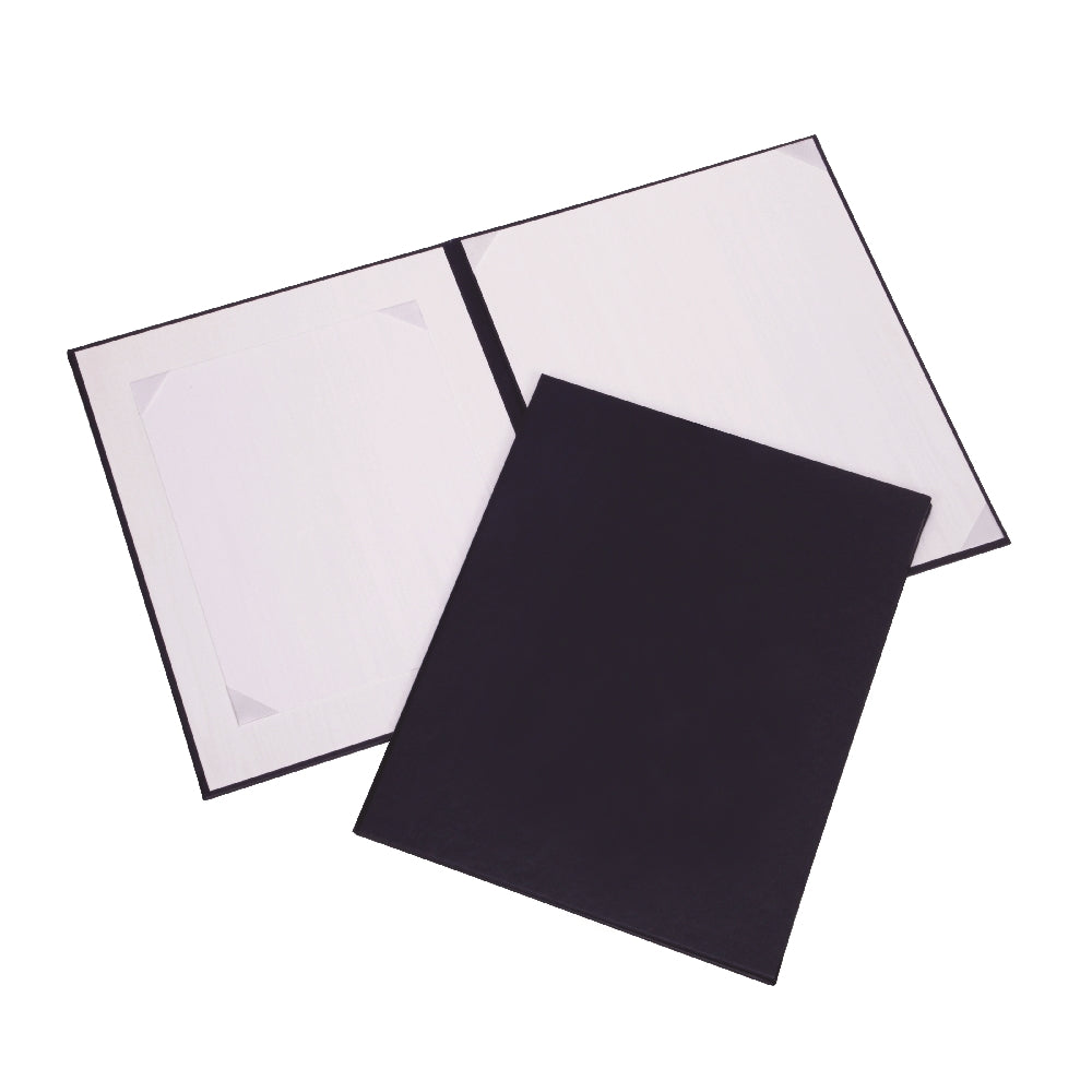 Image of Awards Certificate Binder, Satin Finish, Without Seal, 11.5" x 14.5", Navy Blue