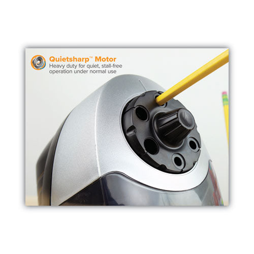 Image of Bostitch® Super Pro 6 Commercial Electric Pencil Sharpener, Ac-Powered, 6.13 X 10.69 X 9, Gray/black