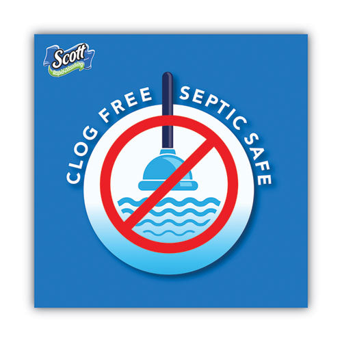 Image of Scott® Rapid-Dissolving Toilet Paper, Bath Tissue, Septic Safe, 1-Ply, White, 231 Sheets/roll, 4/rolls/pack, 12 Packs/carton