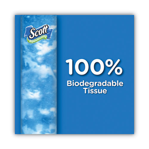 Image of Scott® Rapid-Dissolving Toilet Paper, Bath Tissue, Septic Safe, 1-Ply, White, 231 Sheets/roll, 4/rolls/pack, 12 Packs/carton