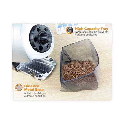 Image of Bostitch® Super Pro 6 Commercial Electric Pencil Sharpener, Ac-Powered, 6.13 X 10.69 X 9, Gray/black