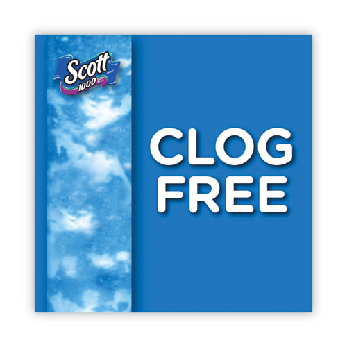 Image of Scott® Standard Roll Bathroom Tissue, Septic Safe, 1-Ply, White, 1,000 Sheets/Roll, 20/Pack, 2 Packs/Carton
