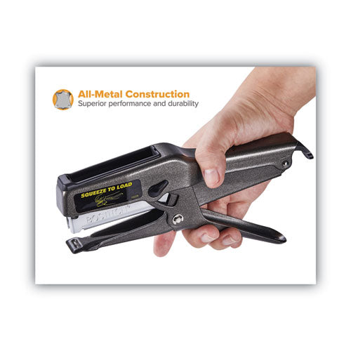Image of Bostitch® B8 Xtreme Duty Plier Stapler, 45-Sheet Capacity, 0.25" To 0.38" Staples, 2.5" Throat, Black