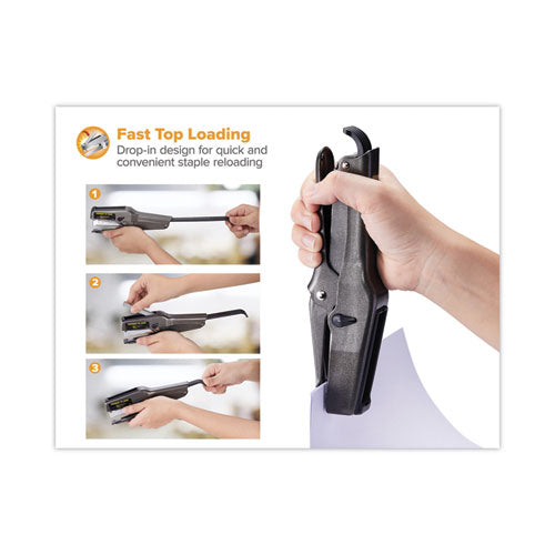 Image of Bostitch® B8 Xtreme Duty Plier Stapler, 45-Sheet Capacity, 0.25" To 0.38" Staples, 2.5" Throat, Black