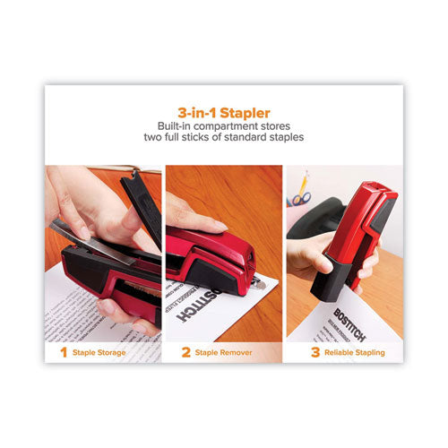 Image of Bostitch® Epic Stapler, 25-Sheet Capacity, Red