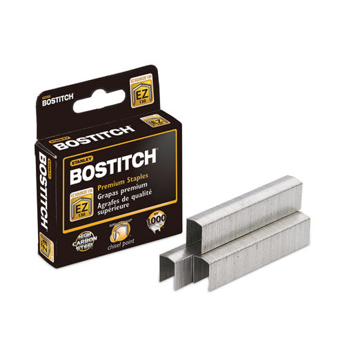 Image of Bostitch® Ez Squeeze B8 Powercrown Premium Staples, 0.5" Leg, 0.5" Crown, Steel, 1,000/box