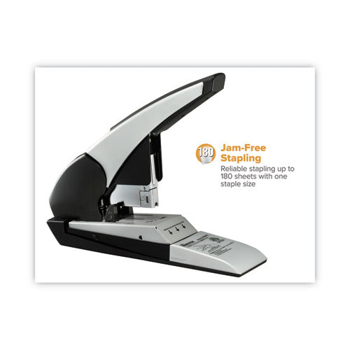Image of Bostitch® Auto 180 Xtreme Duty Automatic Stapler, 180-Sheet Capacity, Silver/black