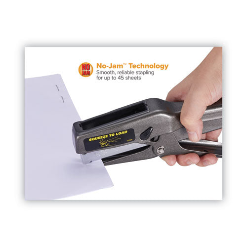 Image of Bostitch® B8 Xtreme Duty Plier Stapler, 45-Sheet Capacity, 0.25" To 0.38" Staples, 2.5" Throat, Black