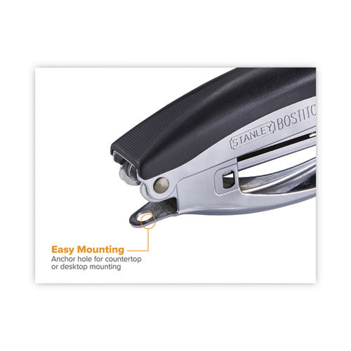 Image of Bostitch® Deluxe Hand-Held Stapler, 20-Sheet Capacity, Black