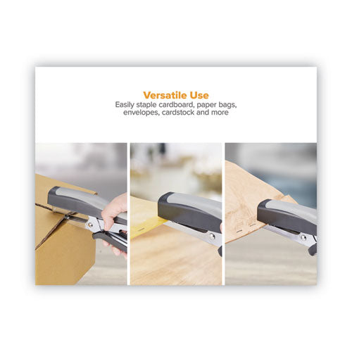 Image of Bostitch® Standard Plier Stapler, 20-Sheet Capacity, 0.25" Staples, 2.5" Throat, Black/gray