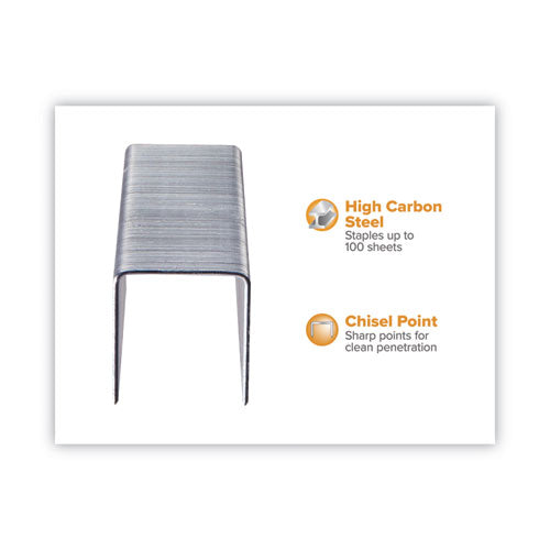 Image of Bostitch® Premium Heavy-Duty Staples, 0.5" Leg, 0.5" Crown, Steel, 1,000/box