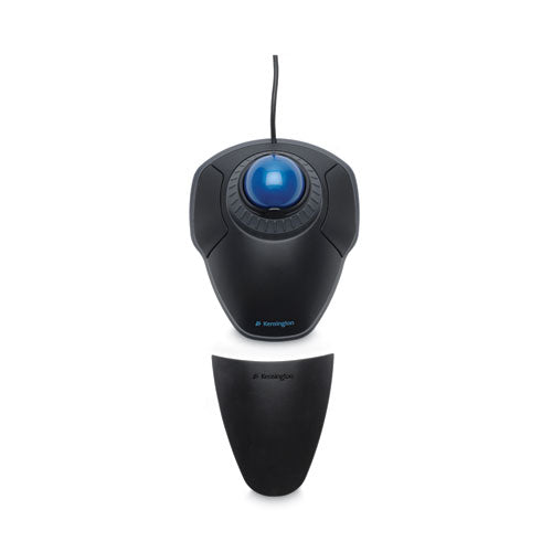 Image of Kensington® Orbit Trackball With Scroll Ring, Usb 2.0, Left/right Hand Use, Black/blue