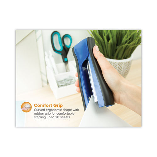Image of Bostitch® Dynamo Stapler, 20-Sheet Capacity, Blue