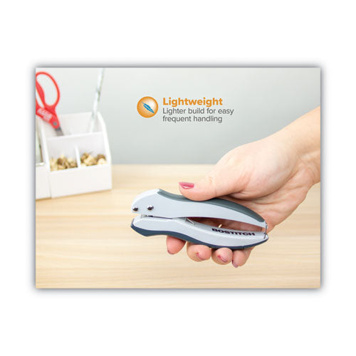 Image of Bostitch® 10-Sheet Ez Squeeze One-Hole Punch, 1/4" Hole, Gray