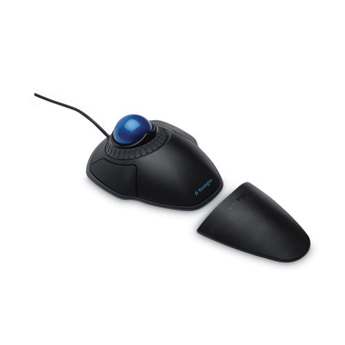 Image of Kensington® Orbit Trackball With Scroll Ring, Usb 2.0, Left/right Hand Use, Black/blue