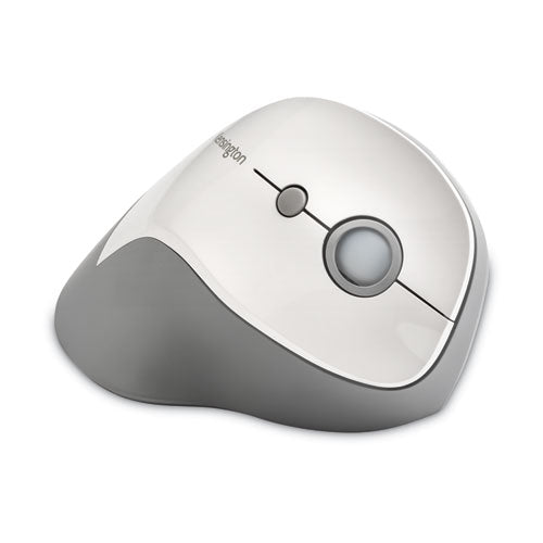 Image of Kensington® Pro Fit Ergo Vertical Wireless Mouse, 2.4 Ghz Frequency/65.62 Ft Wireless Range, Right Hand Use, Gray
