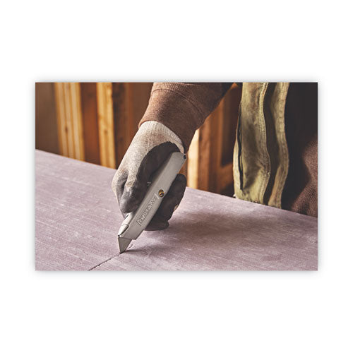 Image of Stanley® Classic 99 Utility Knife with Retractable Blade, 6" Die Cast Handle, Gray