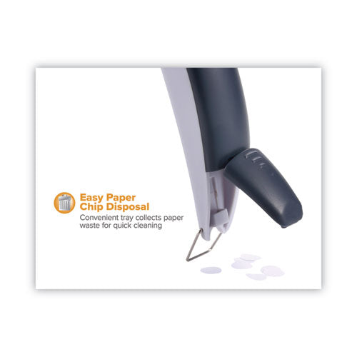 Image of Bostitch® 10-Sheet Ez Squeeze One-Hole Punch, 1/4" Hole, Gray