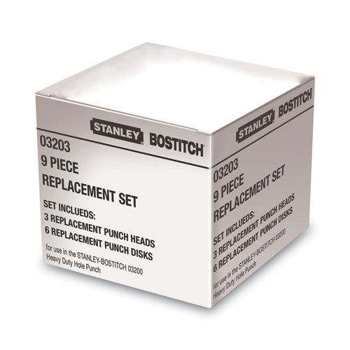 Image of Bostitch® 03200 Xtreme Duty Replacement Punch Heads And Disc Set, 9/32 Diameter