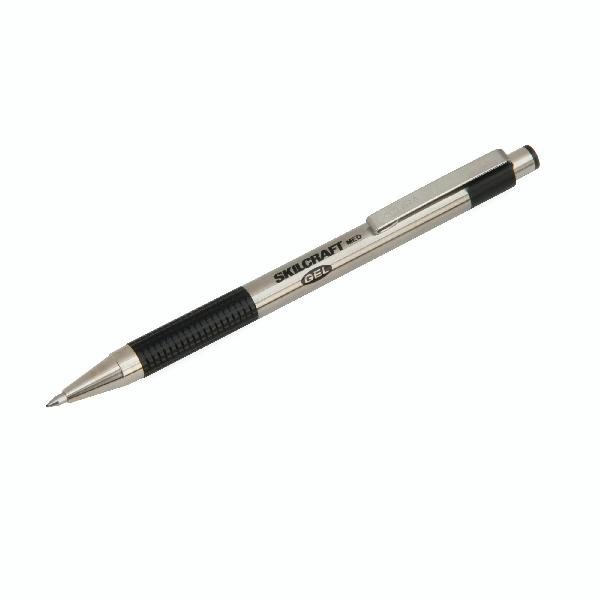 Image of Skilcraft/Zebra Stainless-Steel Retractable Gel Pen