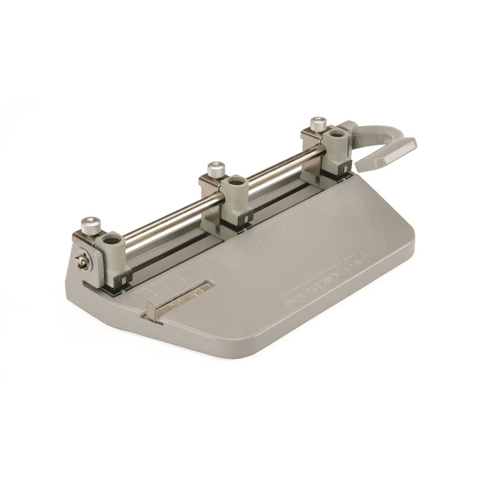 Image of 3-Hole Punch, Medium-Duty, 1/4"-Hole, Gray