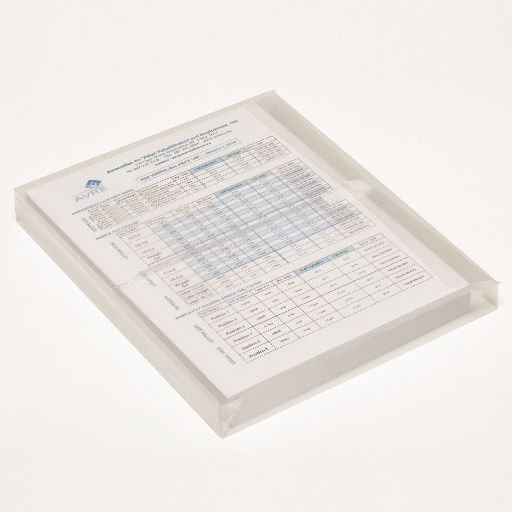 Image of Skilcraft Hook-and-Loop Side-Loading Expansion Envelope, Clear