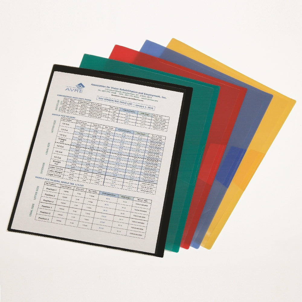 Image of Skilcraft Project File Jacket, Black/Green/Blue/Red/Yellow