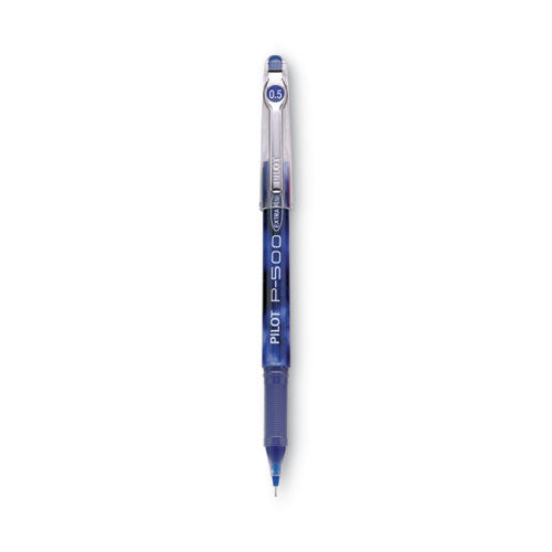 Image of Pilot® Precise P-500 Gel Pen, Stick, Extra-Fine 0.5 Mm, Blue Ink, Blue Barrel, Dozen