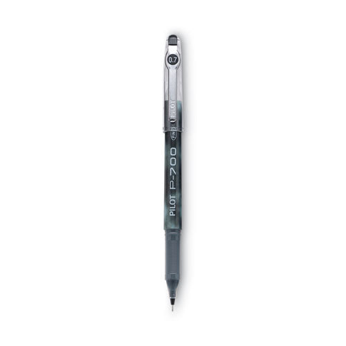 Image of Pilot® Precise P-700 Gel Pen, Stick, Fine 0.7 Mm, Black Ink, Black Barrel, Dozen