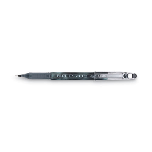 Image of Pilot® Precise P-700 Gel Pen, Stick, Fine 0.7 Mm, Black Ink, Black Barrel, Dozen
